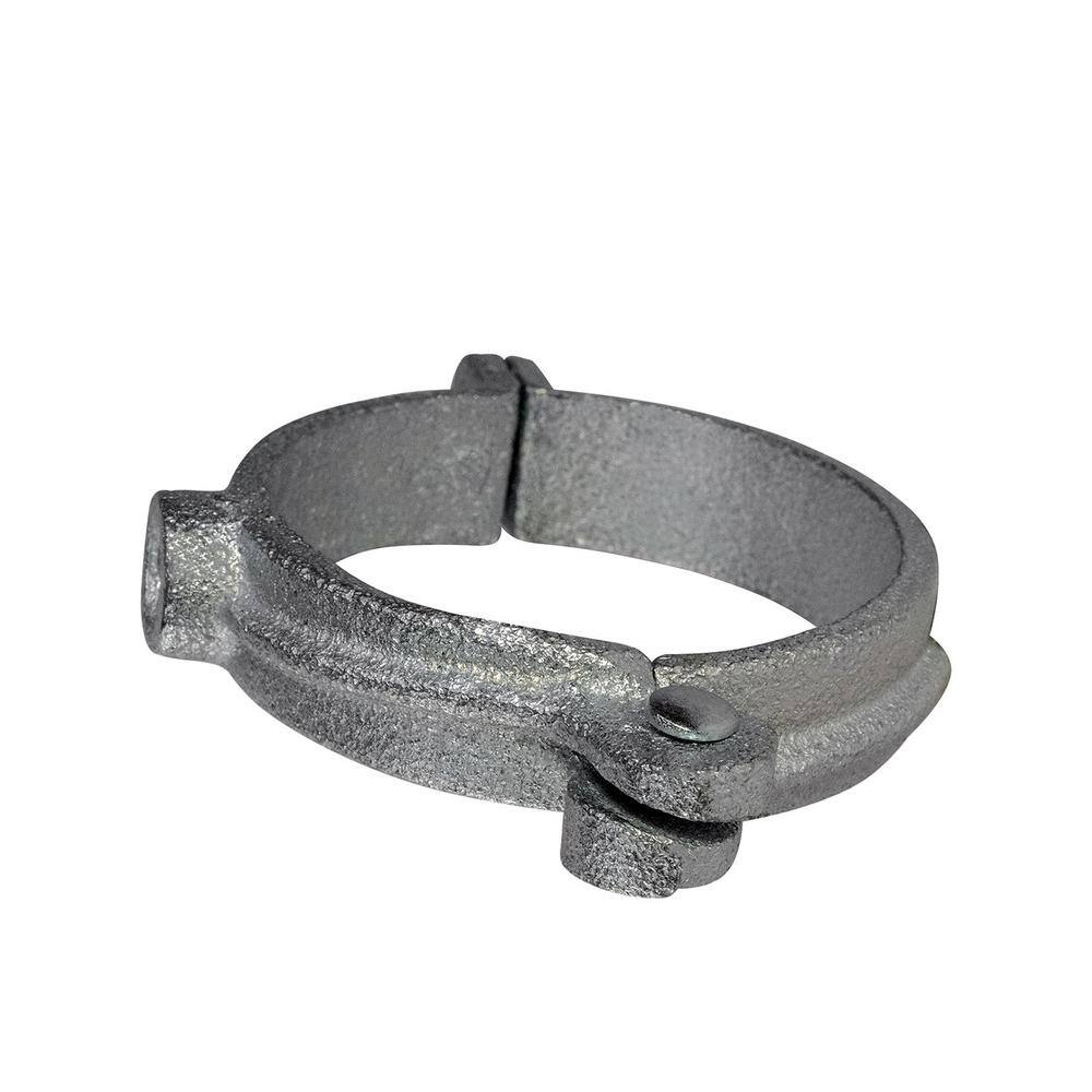 The Plumber's Choice 4 in. Hinged Split Ring Pipe Hanger in Galvanized Malleable Iron 04HSHG