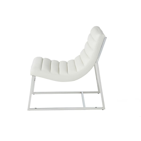 Parisian White Leather Sofa Chair by Christopher Knight Home