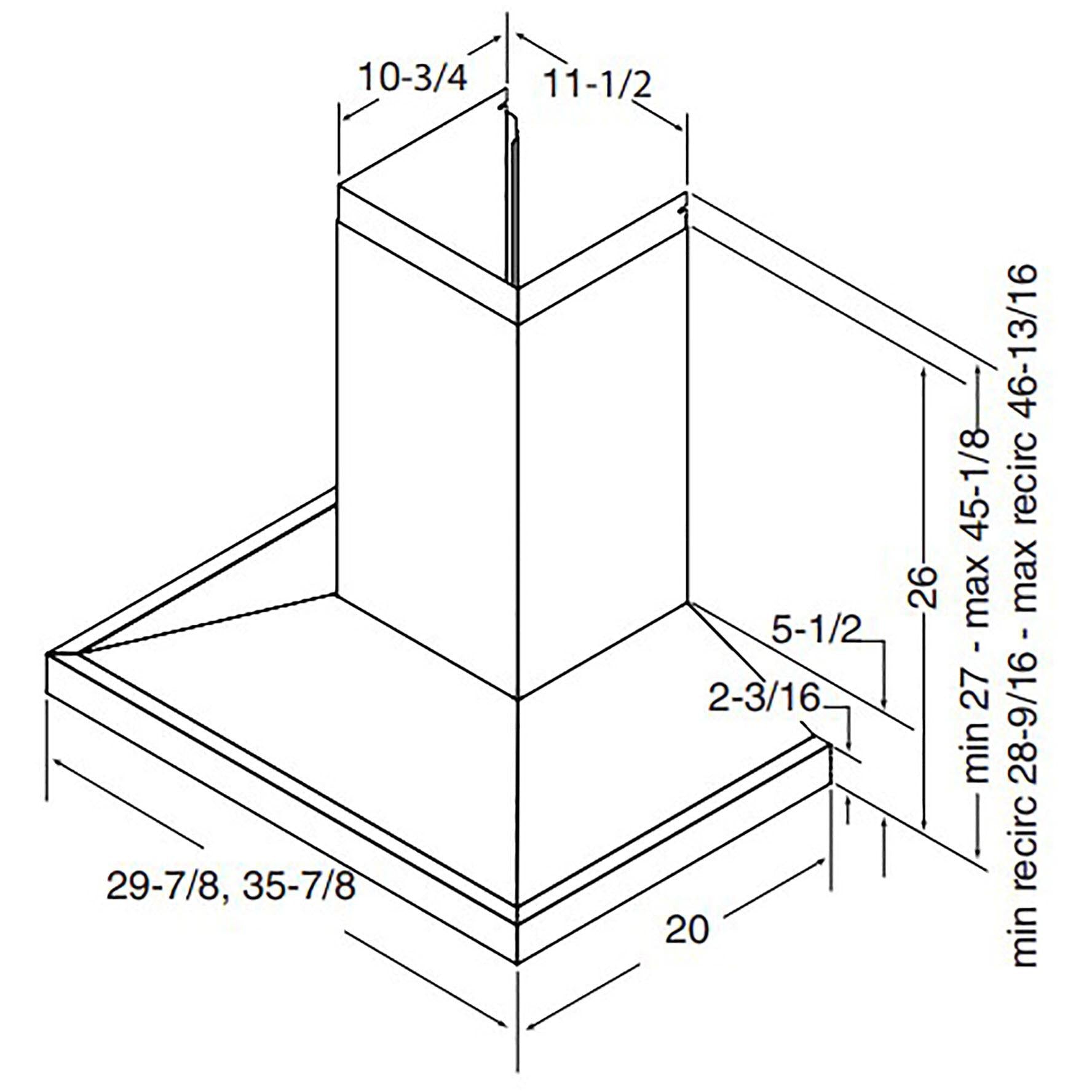 Best 30-inch WCS1 Series Wall Chimney Hood WCS1306SS