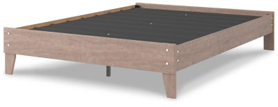 Signature Design by Ashley Flannia Modern Platform Bed, Queen, Grayish Brown