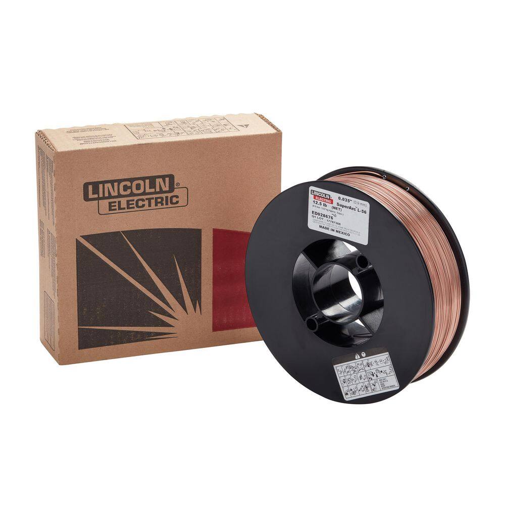 Lincoln Electric 0.035 in. SuperArc L-56 ER70S-6 MIG Welding Wire for Mild Steel (Two 12.5 lbs. Spools) K5365-27