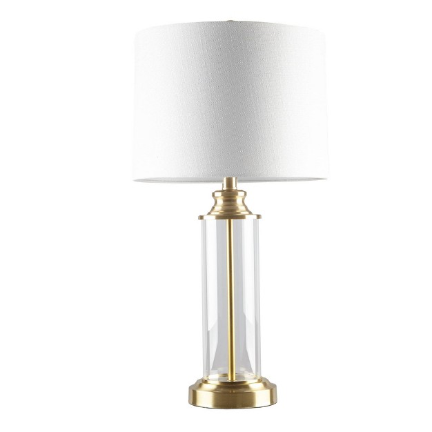 Set Of 2 Clarity Glass Table Lamp includes Led Light Bulb Gold 510 Design