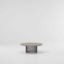 Table basse KETTAL Mesh， table salon de jardin design aluminium Ø90cm