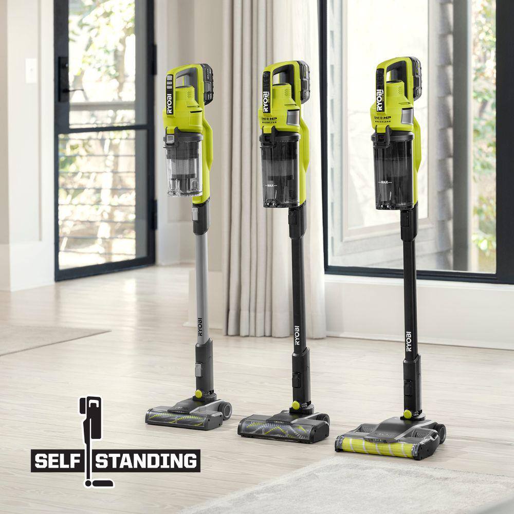 RYOBI ONE+ HP 18V Brushless Cordless Pet Stick Vac with Kit with Dual-Roller 4.0 Ah HIGH PERFORMANCE Battery and Charger PBLSV717K