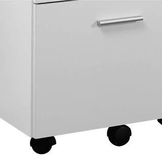 Monarch Specialties White 3-Drawer Rolling Portable Filing Cabinet (4 Pack) 4 x VM-7048