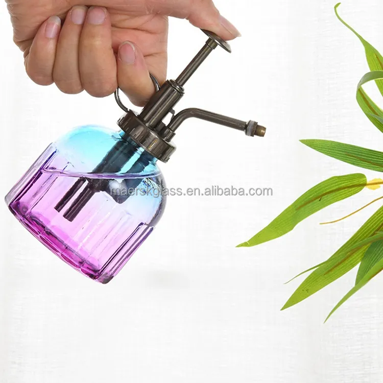 Garden Indoor Plant Succulent Unique Glass Mister Spray Bottle Plant Spritzer Watering Can with Pump Sprayer