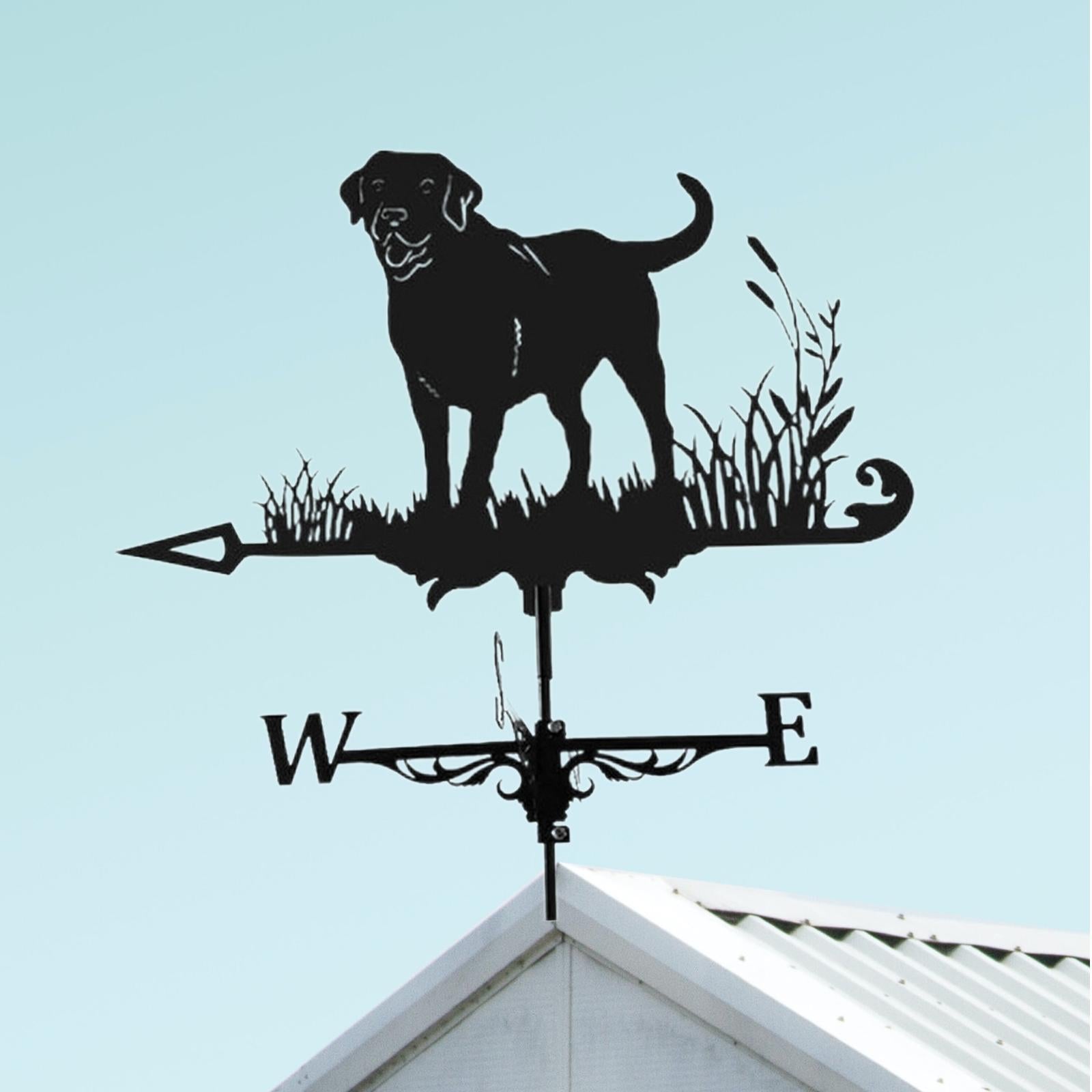 Weather Vane， Iron Durable Retro Farm Scene Garden Stake Weather Vane Professional Measuring Tools - Dog