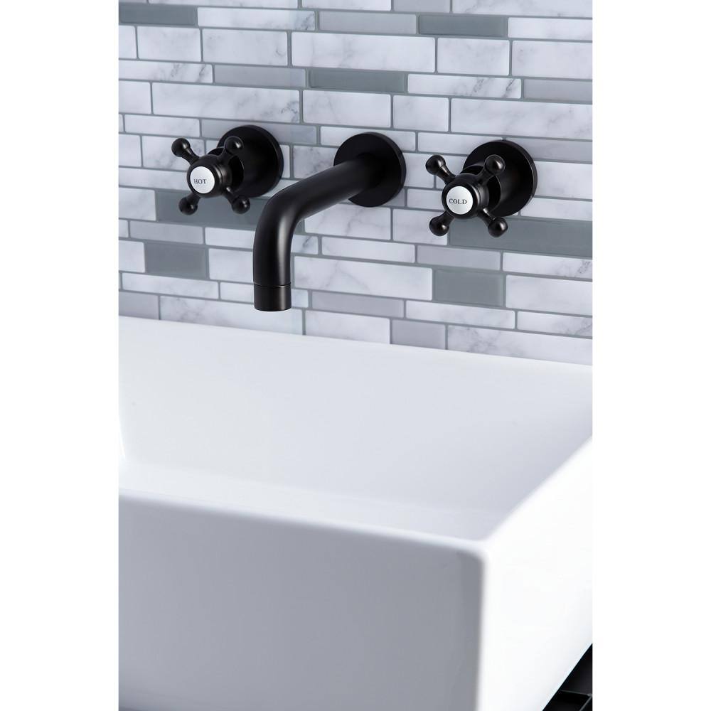 Kingston Brass Metropolitan 2-Handle Wall-Mount Bathroom Faucets in Oil Rubbed Bronze HKS8125BX