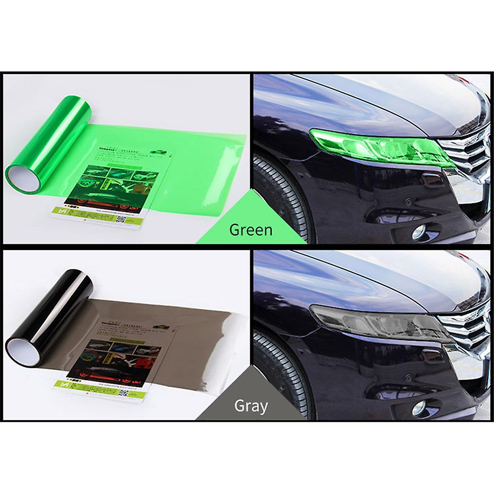 Car Light Protective Film Light Transmissive Lamp Film Adhesive Vinyl Film For Car Headlight Taillight 30cm X 1m Transparent