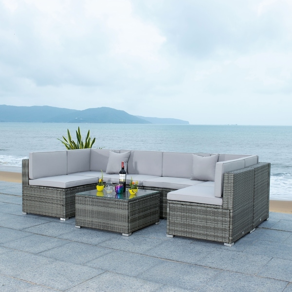 SAFAVIEH Outdoor Living Diona Patio Sectional Set