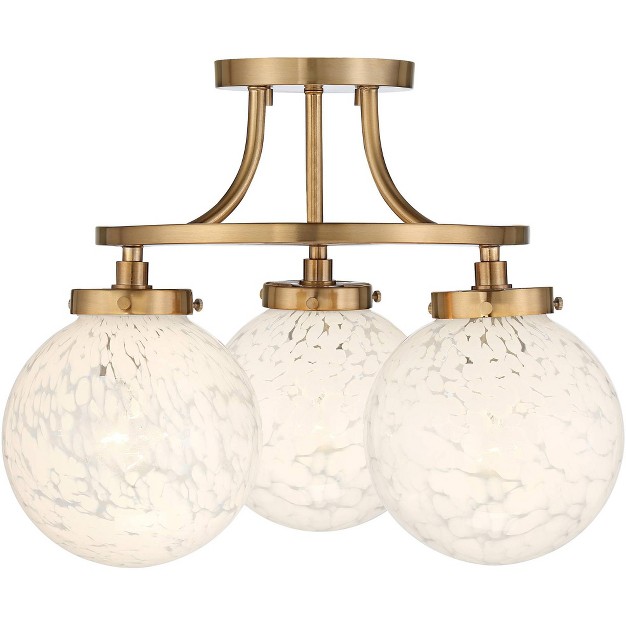 3 light Art Glass Globe Shade For Bedroom Kitchen