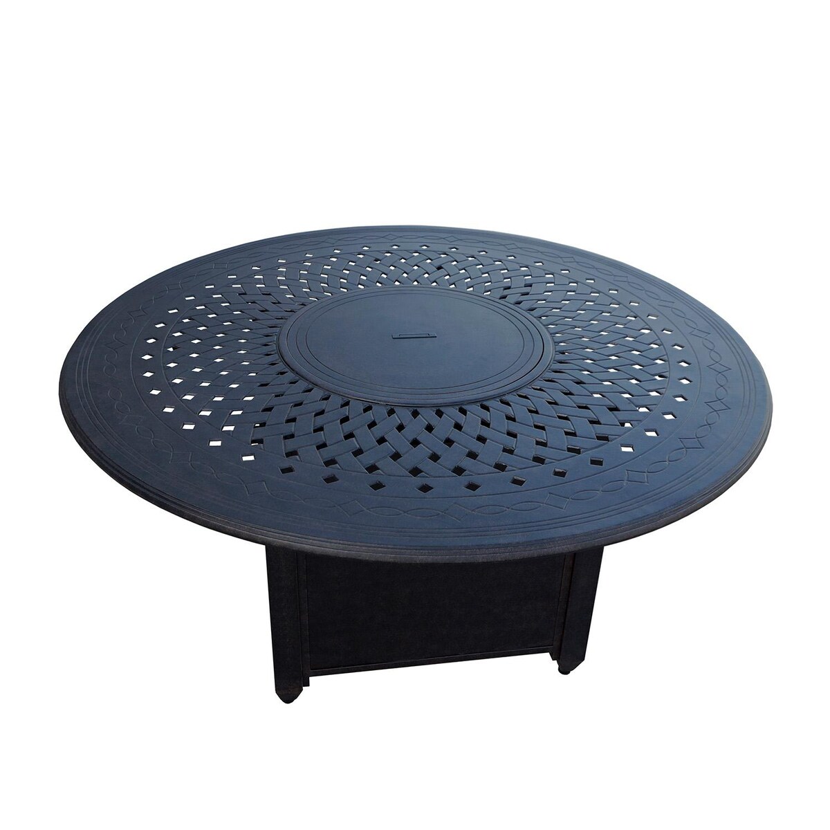 Darlee AC Series 60-Inch Round Propane Fire Pit Dining Table