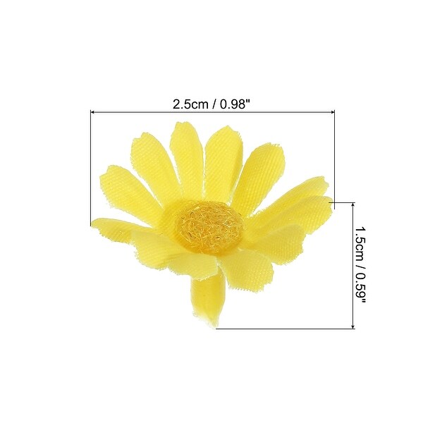 50Pcs 0.98 Artificial Silk Sunflower Flower Heads Fake Flowers DIY