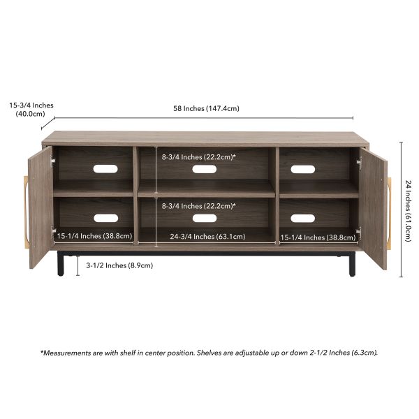 Julian Rectangular TV Stand for TV's up to 65