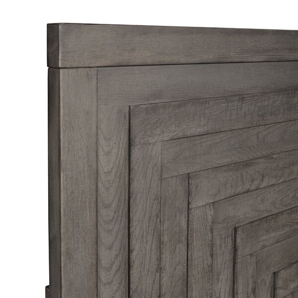 Modern Farmhouse Dusty Charcoal Distressed Queen Panel Headboard - - 28069584