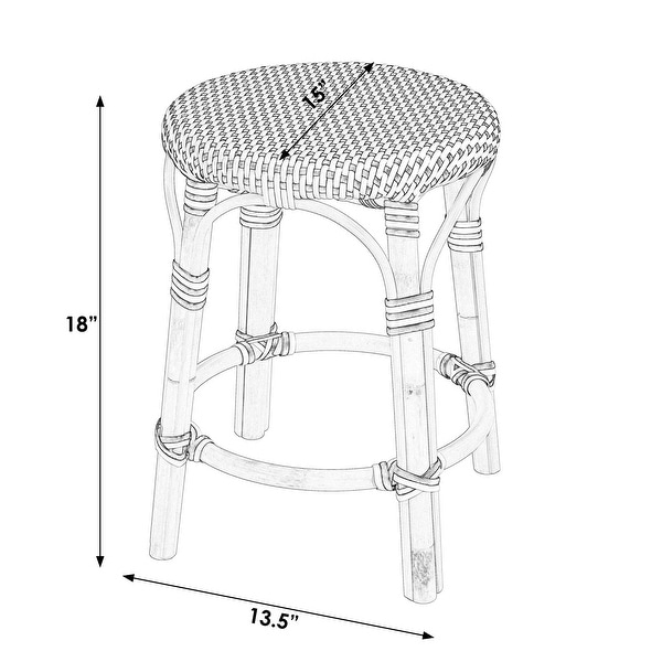 Tobias Rattan Round 18 Accent Stool