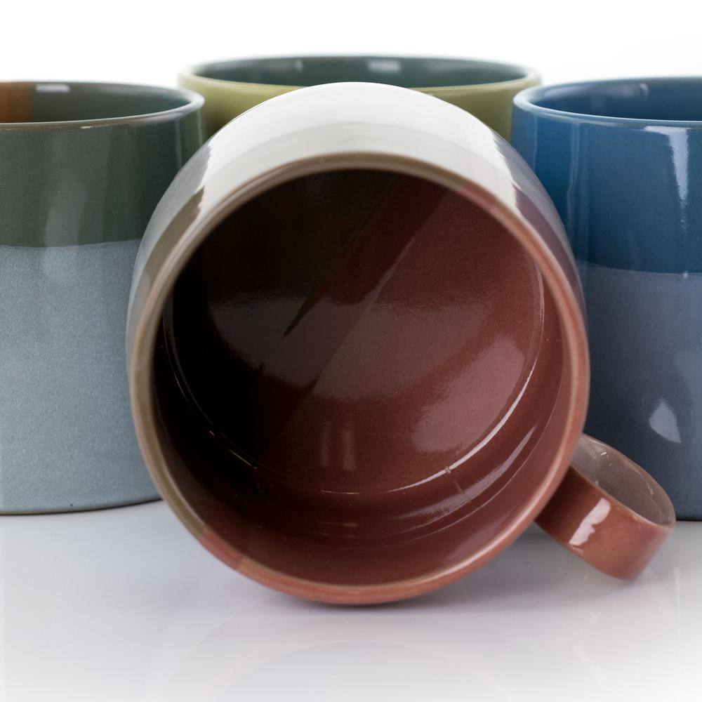 GIBSON HOME Glasgow 19.5 oz. Fine Ceramic Mug Set (Set of 4) 985114285M