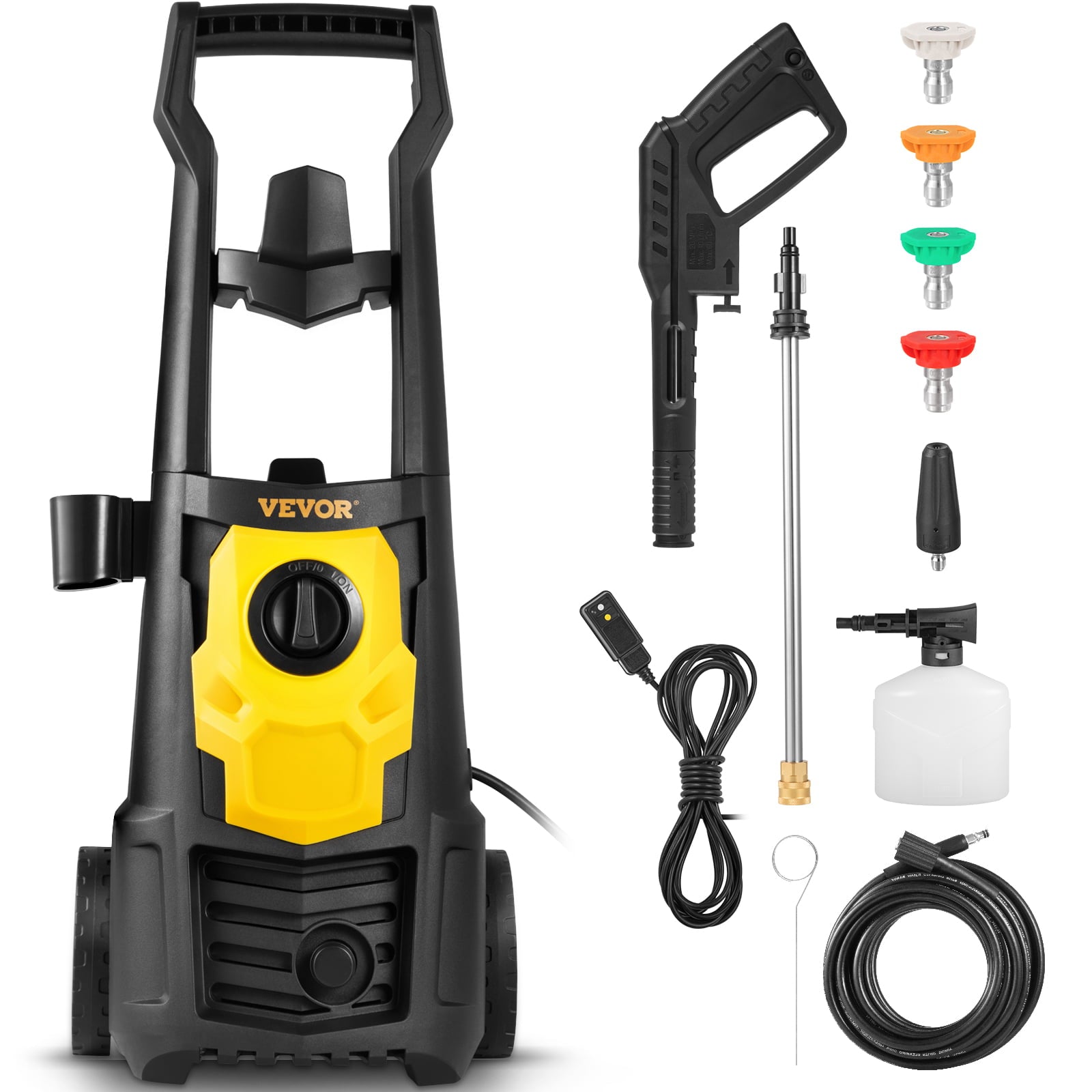 BENTISM 2000PSI 1.76GPM Pressure Electric High Pressure Washer 1500W Motor Jet Sprayer