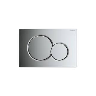 Geberit SIGMA01 Dual-Flush Actuator Plate for Sigma Series In-Wall Toilet System in Polished Chrome 115.770.21.5