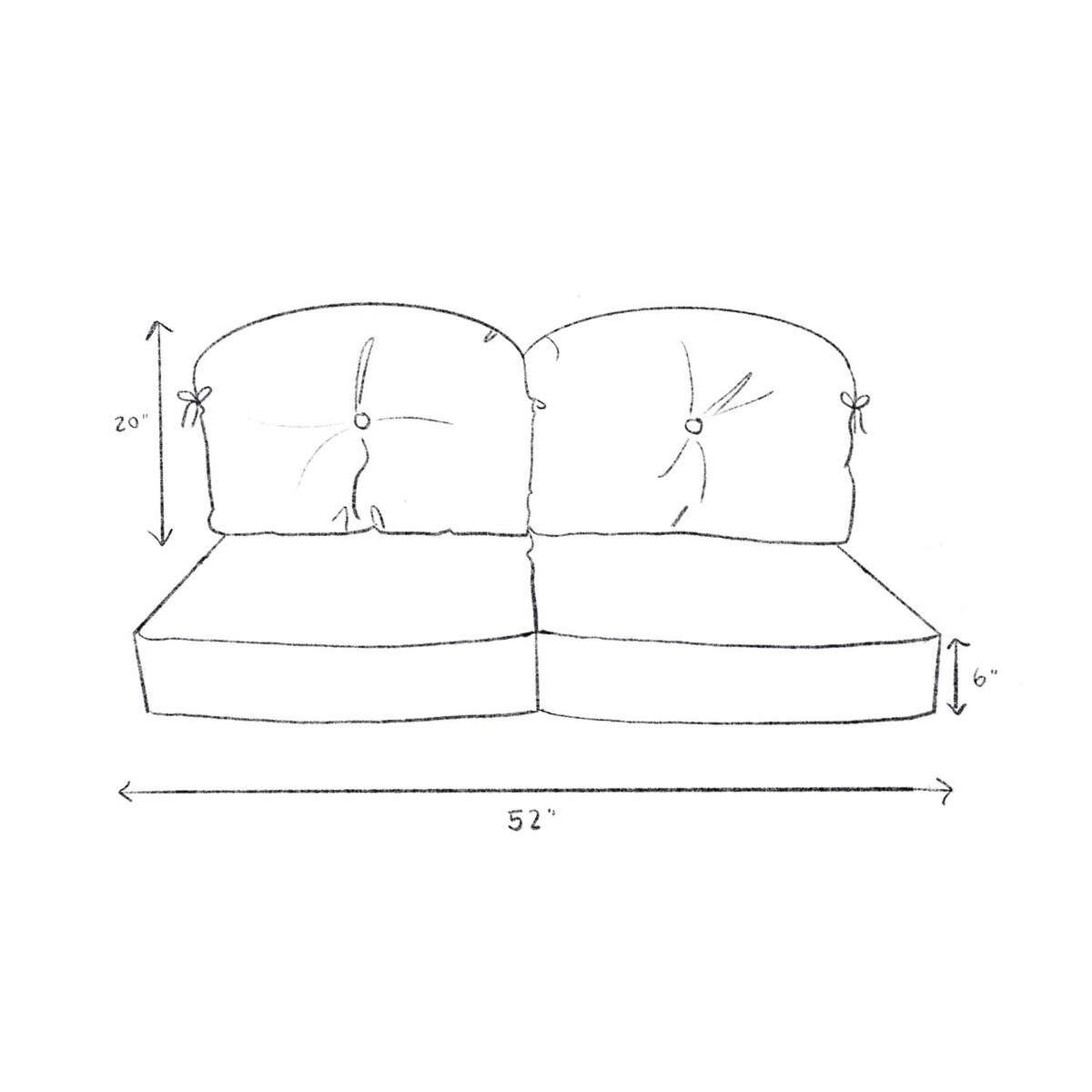 Darlee Elisabeth Replacement Deep Seating Cushion Set