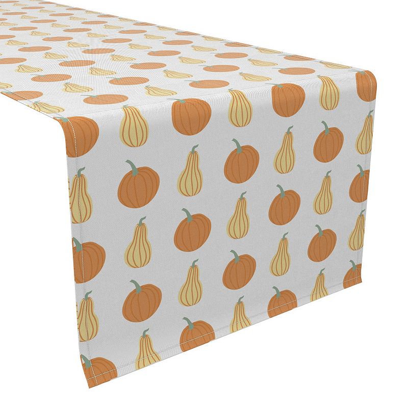 Table Runner， 100% Cotton， 16x108， Pastel Pumpkins