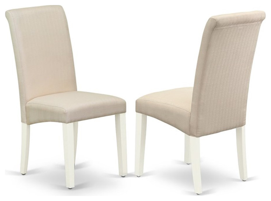 Atlin Designs 42 quotWood Dining Chairs in White/Cream (Set of 2)   Transitional   Dining Chairs   by Homesquare  Houzz