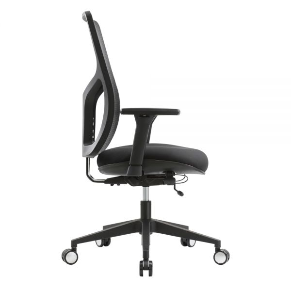 WorkPro 4000 Series Multifunction Ergonomic Mesh/Fabric High-Back Executive Chair， Black/Black