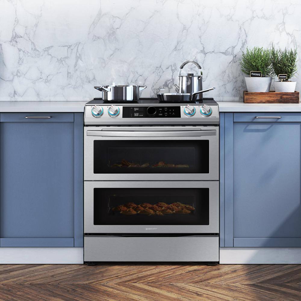  6.3 cu. ft. 4-Burner Slide-In Electric Induction Range with Air Fry in Fingerprint Resistant Stainless Steel NE63T8951SS