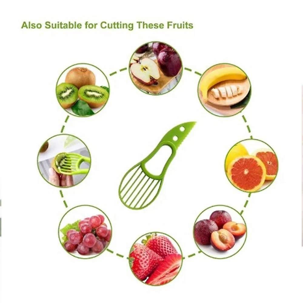 3pcs Pp Plastic Avocado Knife， Avocado Cutting Knife， Fruit Cutter， Avocado Slicer， Stone Removal And Pulp Separator