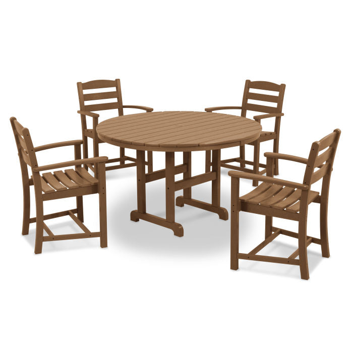 Polywood La Casa Café 5-Piece Round Farmhouse Dining Set PWS132-1