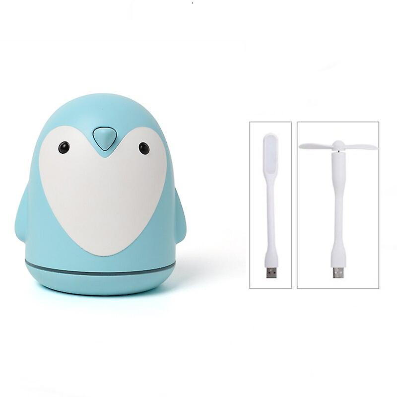 Ultrasonic Air Humidifier Usb Aroma Diffuser Penguin 3 In 1 Colorful Night Light