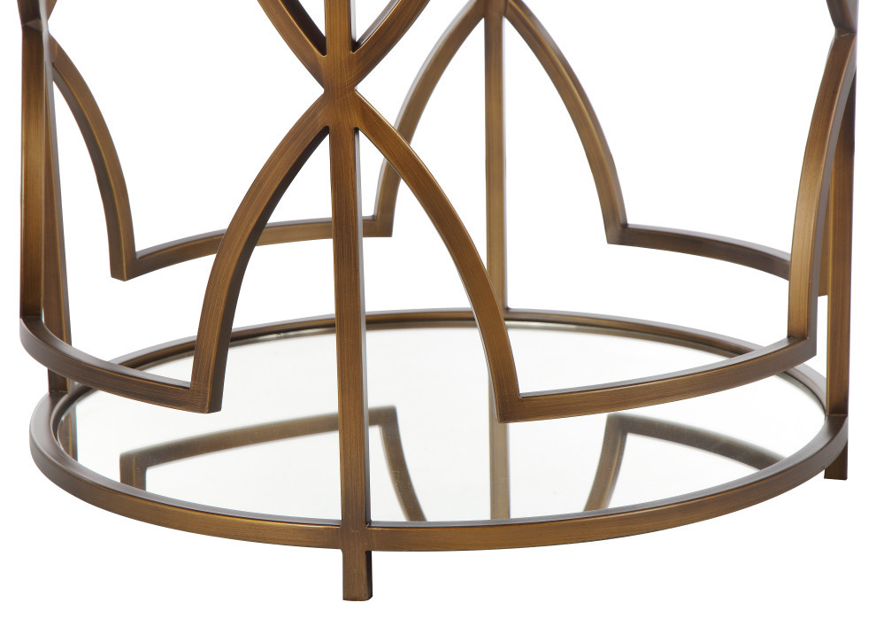 Edward Round Side Table   Contemporary   Side Tables And End Tables   by American Home Classic Inc.  Houzz