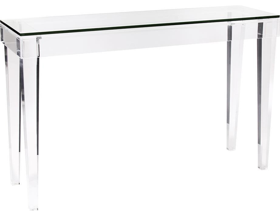 Console Table HOWARD ELLIOTT CLARETTE Crystal Clear Acrylic Tempered   Contemporary   Console Tables   by EuroLuxHome  Houzz