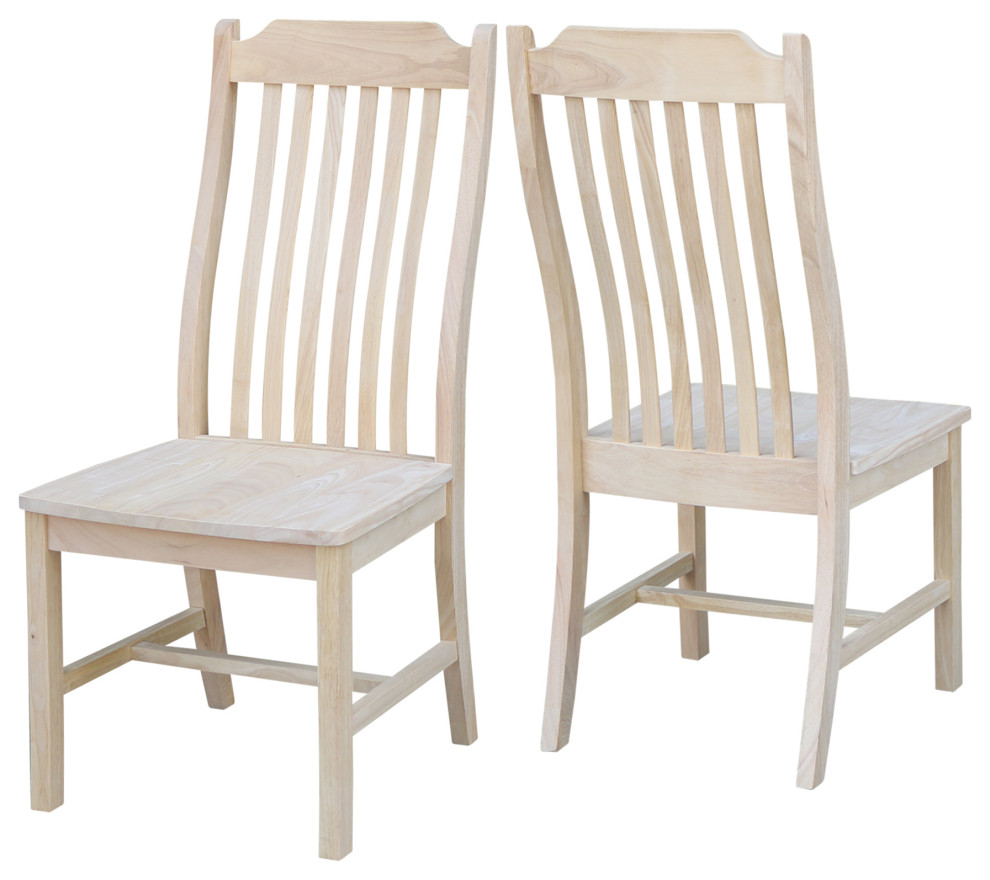 Set of Two Steambent Mission Chairs   Transitional   Dining Chairs   by International Concepts  Houzz