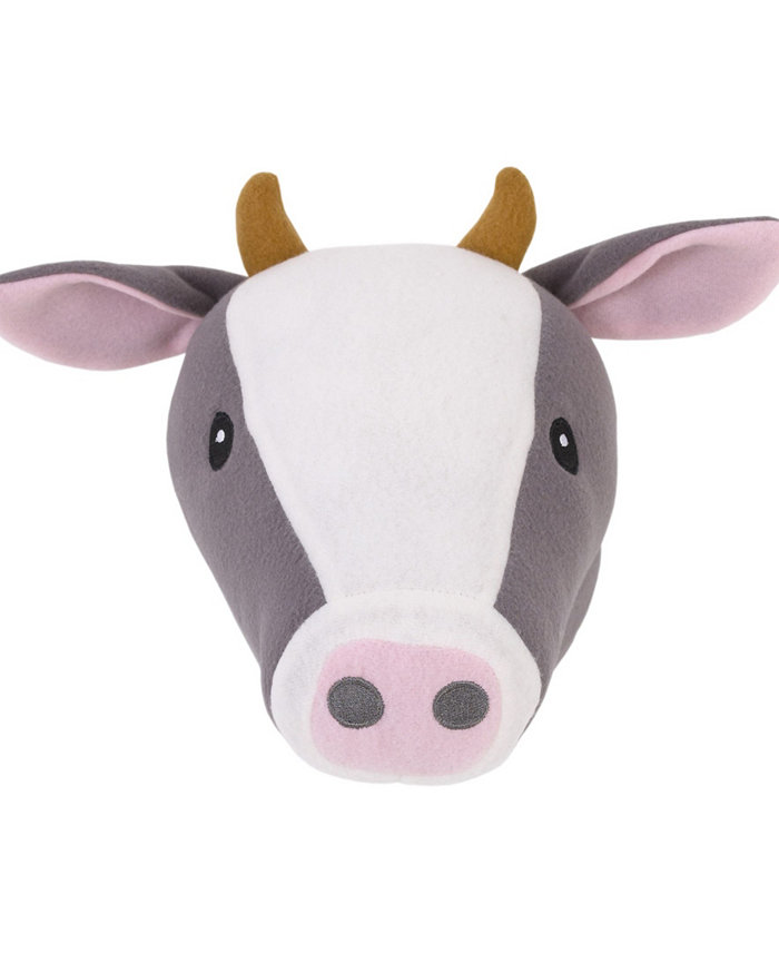 Macys Plush Fleece Cow Head Wall Decor  9.5 x 9