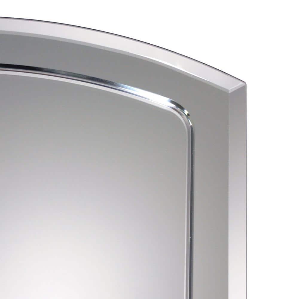 Deco Mirror 16 in W x 30 in H x 412 in D Frameless Recessed VGroove Beveled Eclipse Bathroom Medicine Cabinet