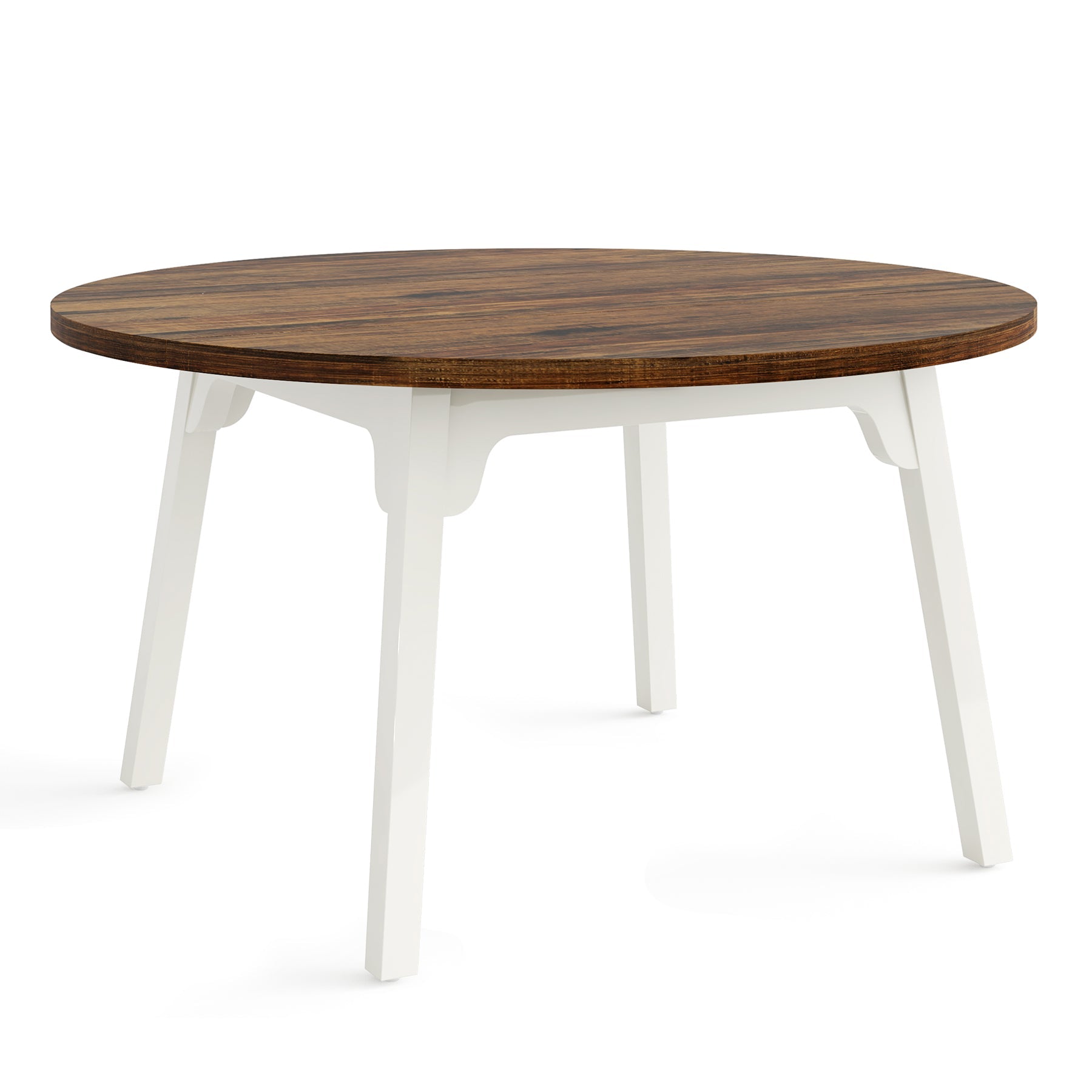 47-inch Dining Table, Round Farmhouse Kitchen Table for 4-6