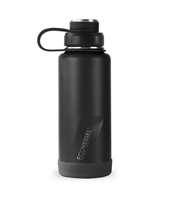 EcoVessel Boulder Trimax Insulated Stainless Steel Bottle Strainer and Silicone Bumper 32 oz