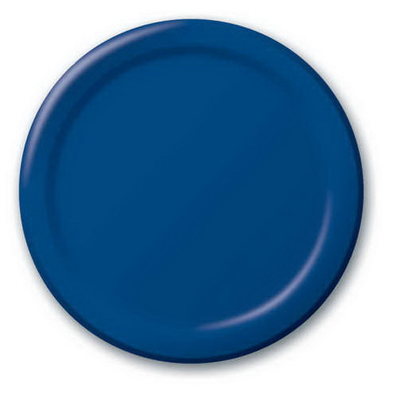 Creative Converting 471137B Navy Dinner Plate  Sol...