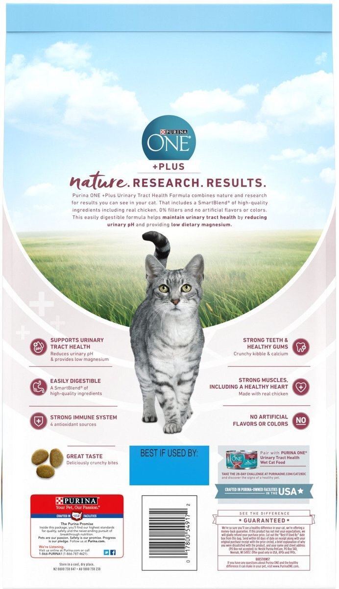 Purina ONE +Plus Urinary Tract Health Formula High Protein Adult Dry Cat Food