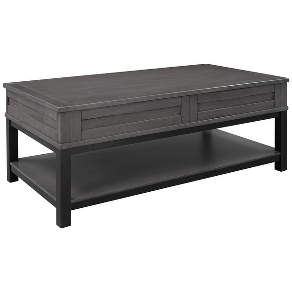 Lift Top Coffee Table with Inner Storage Space and Shelf， Wooden Lift Tabletop， Sofa Side Table - as picture