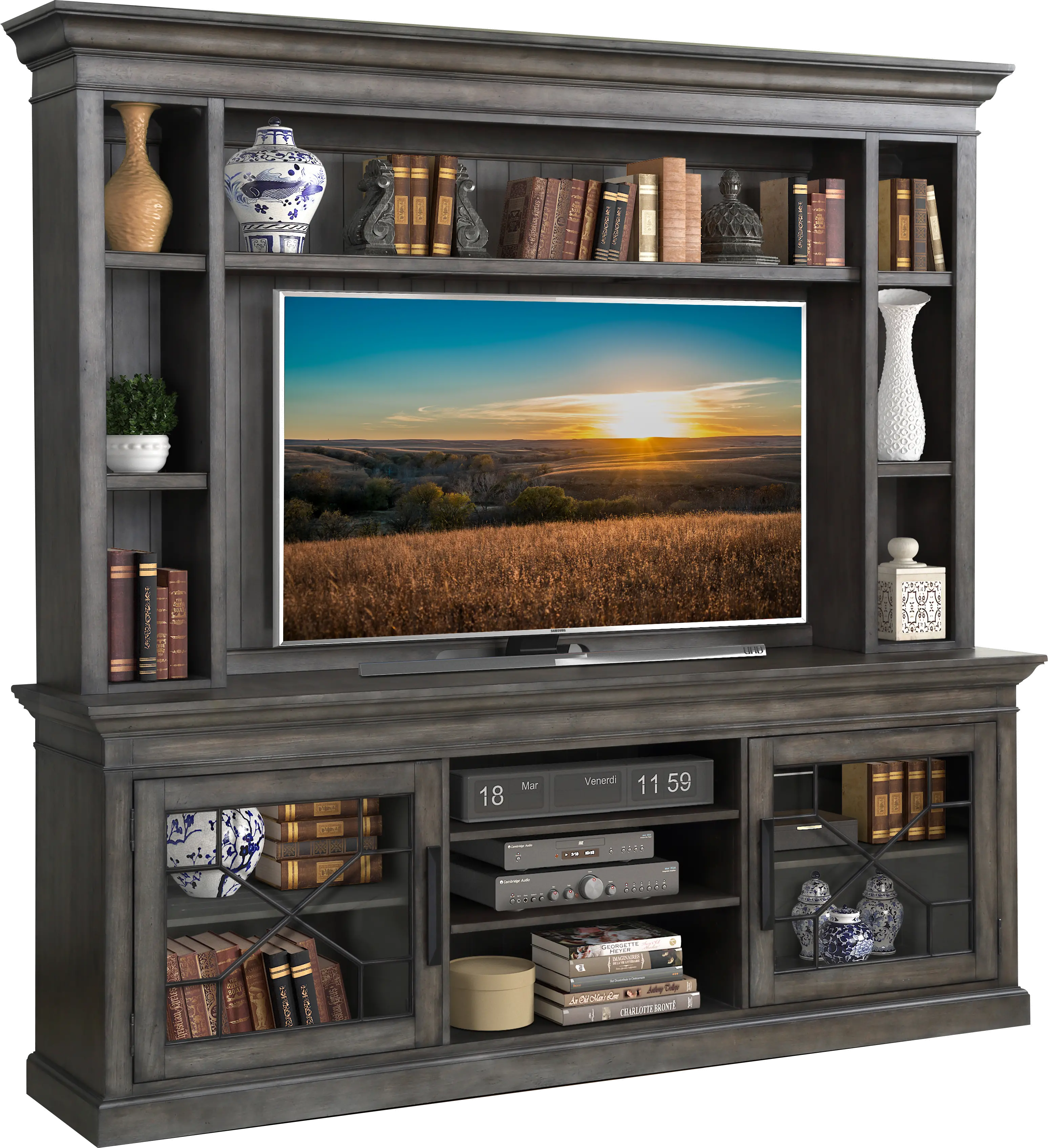 Sun Smokey Gray 92 Entertainment Center