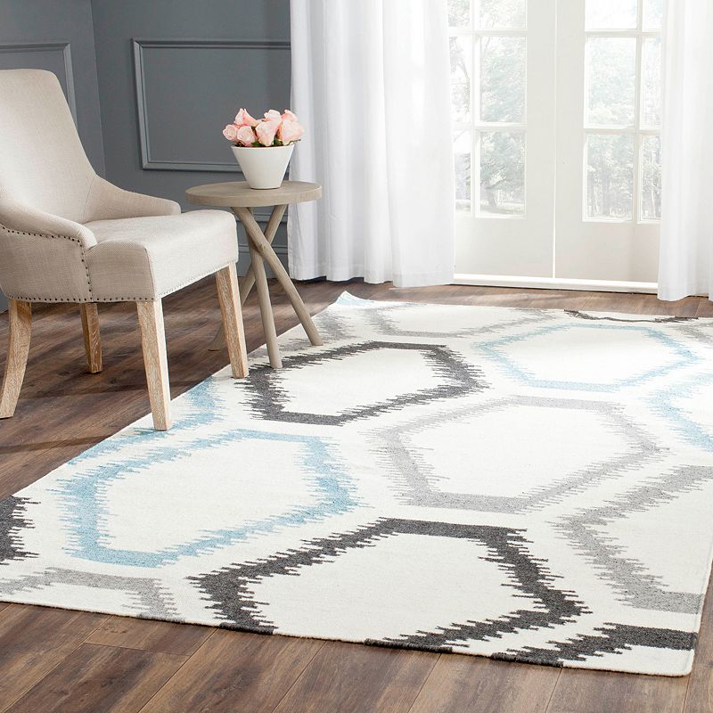 Safavieh Dhurries Honeycomb Handwoven Flatweave Wool Rug