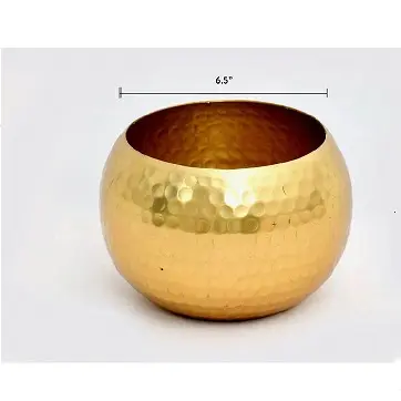 Luxury Design Gold Polished Metal Planter Home Indoor Outdoor Garden Usage  Metal Planter Made in India