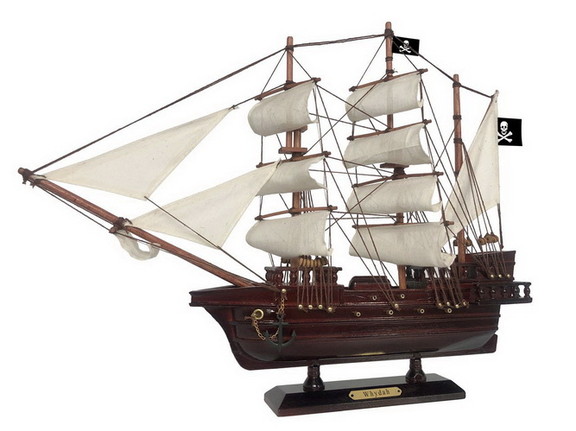 Handcrafted Model Ships Whydah White Sails 20 Wood...