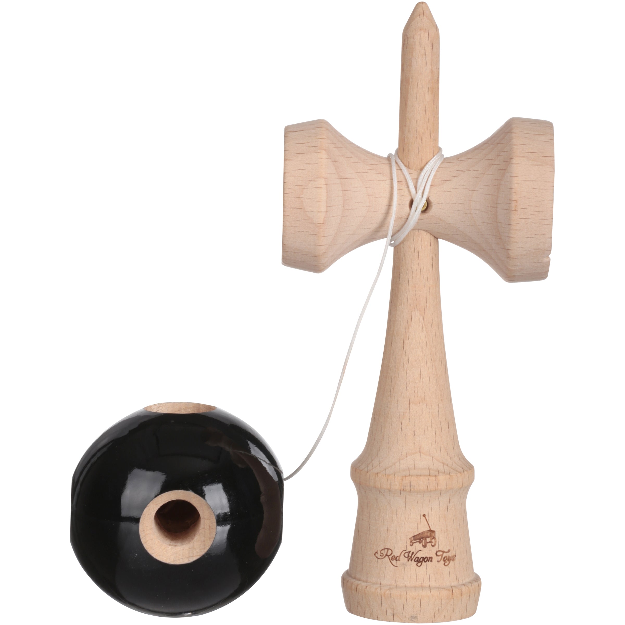 Red Wagon Toys Hole Black Kendama Toy 2 pc Box