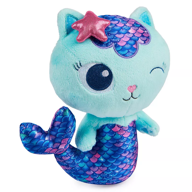 Spin Master Gabby's Dollhouse 8-inch MerCat Purr-ific Plush Toy