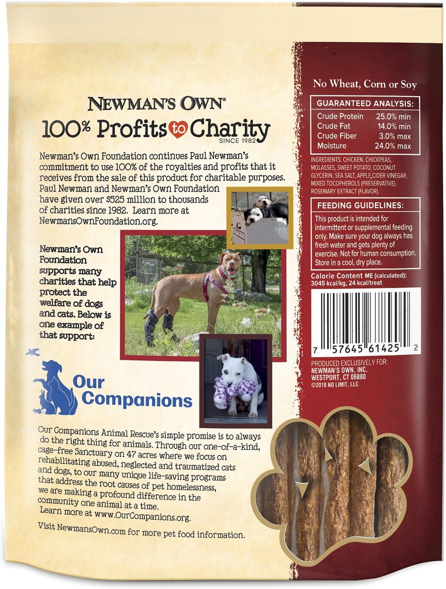 Newman's Own Snack Sticks Chicken and Sweet Potato Recipe Grain-Free Dog Treats