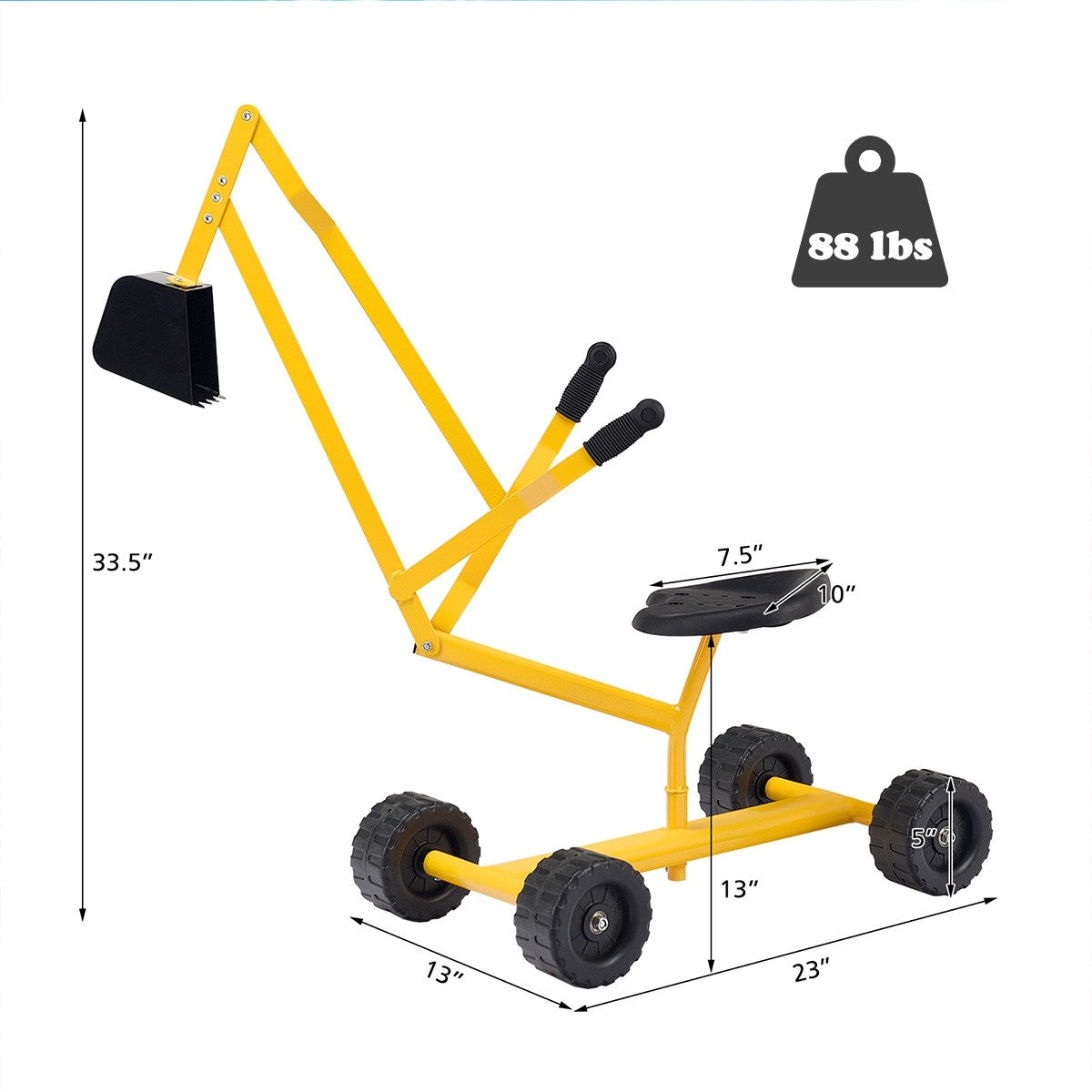 Kids Ride on Sand Digger with Wheels