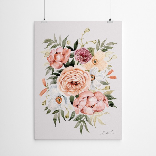 Americanflat Botanical Muted Peonies And Poppies By Shealeen Louise Poster